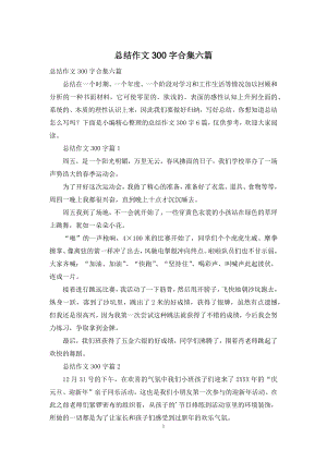 总结作文300字合集六篇.docx