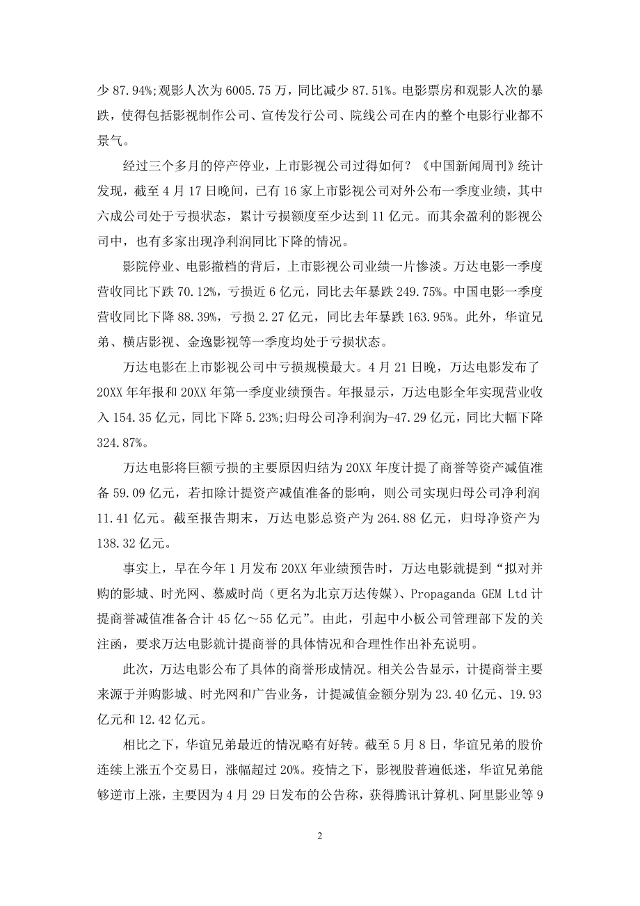 疫情常态化迎来电影行业洗牌.docx_第2页