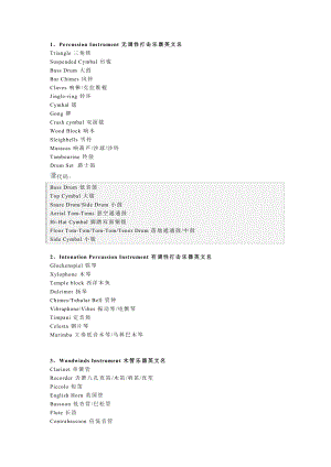 乐器英文对照.doc