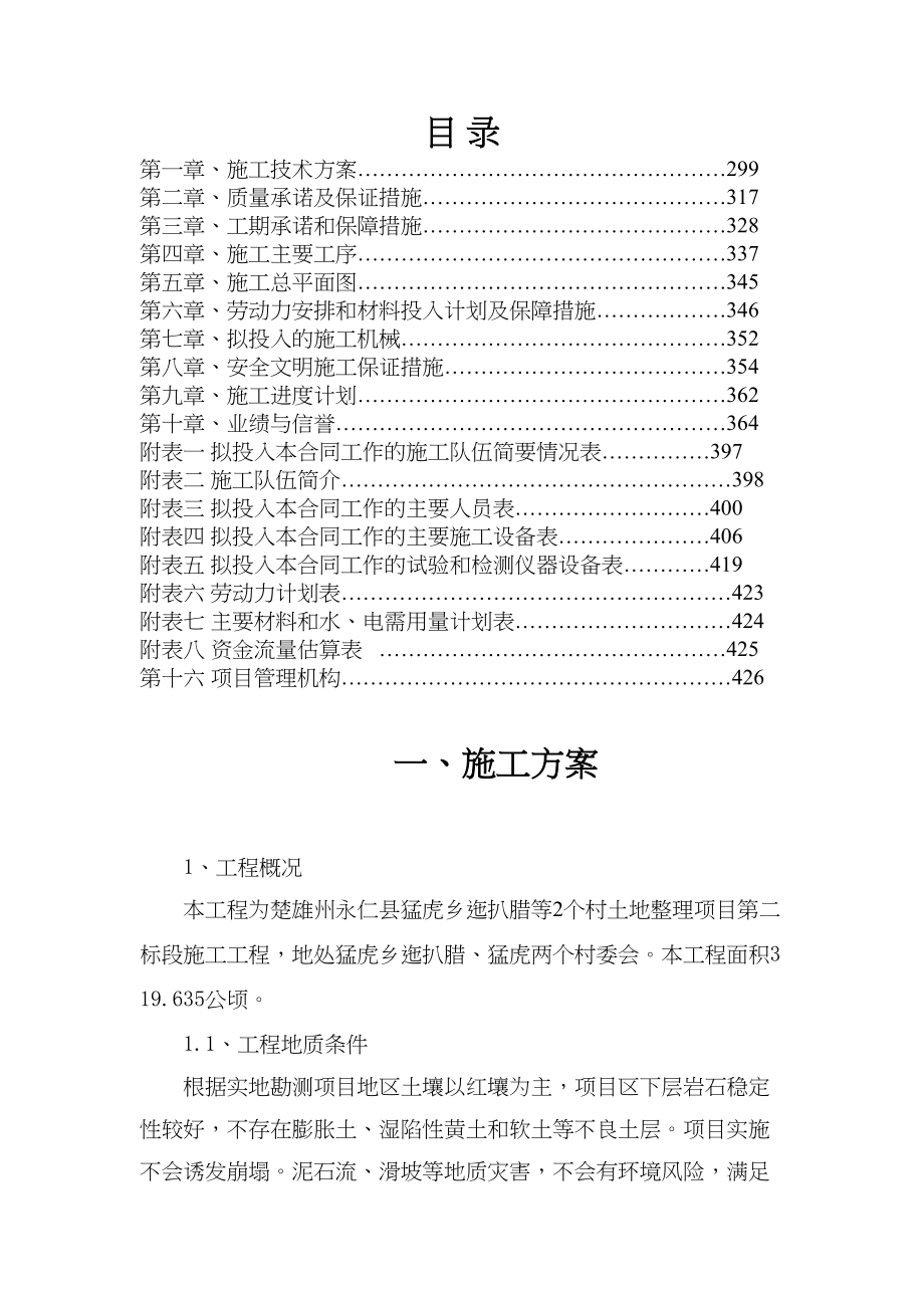 土地开发整理施工组织设计施工方案.docx_第2页