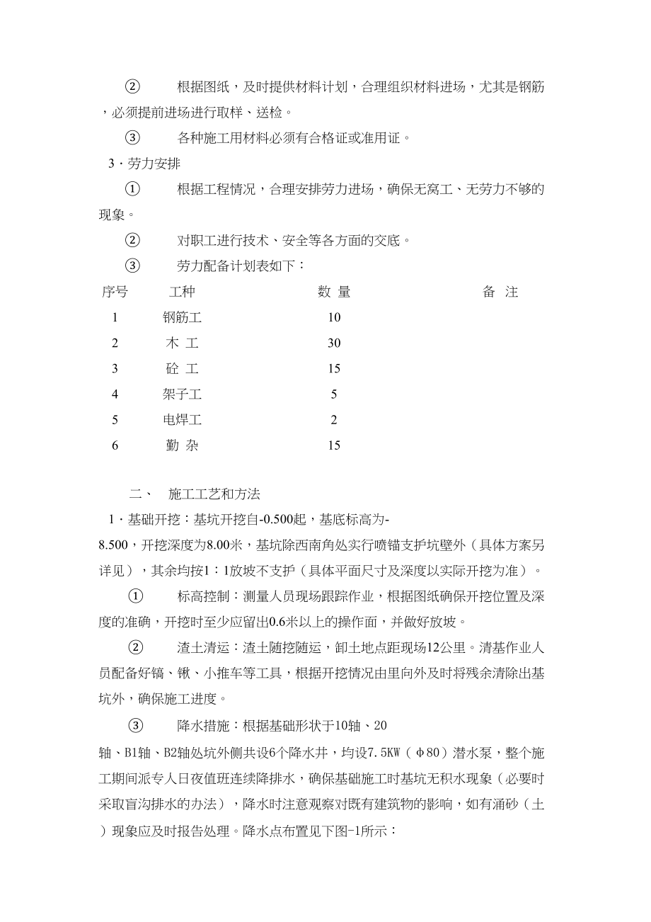 工程管理金富大厦地下室施工方案（新）.docx_第2页