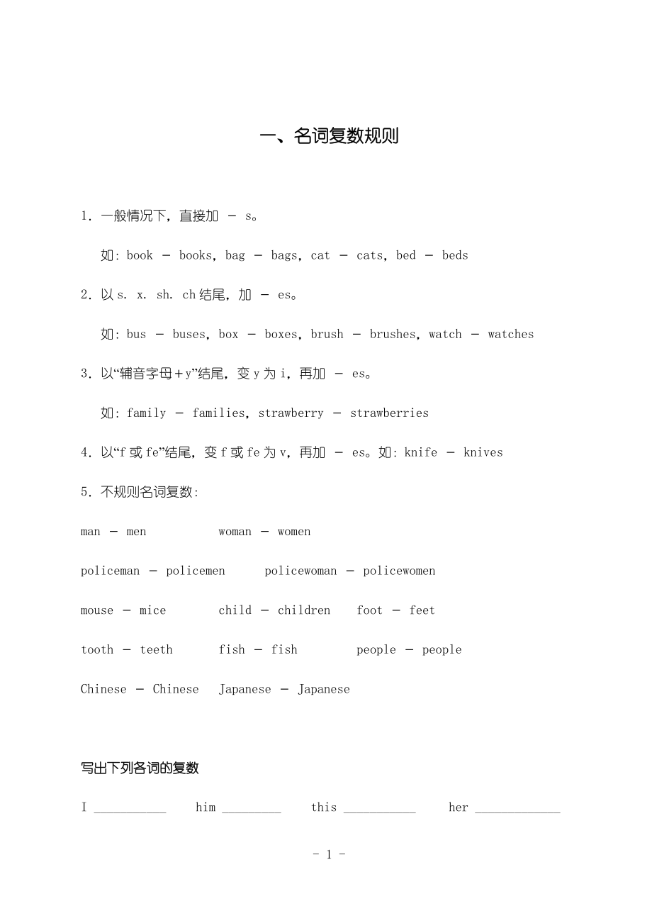 PEP小学英语语法要点及习题精选.docx_第2页