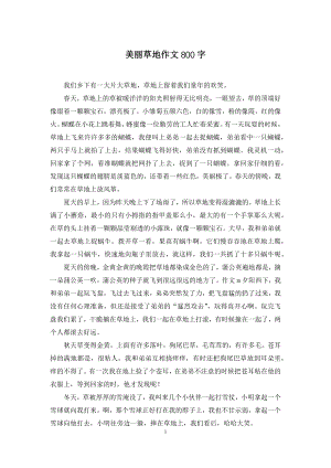 美丽草地作文800字.docx