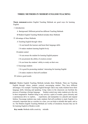 THREE METHODS IN MODERN ENGLISH TEACHING英语论文.doc