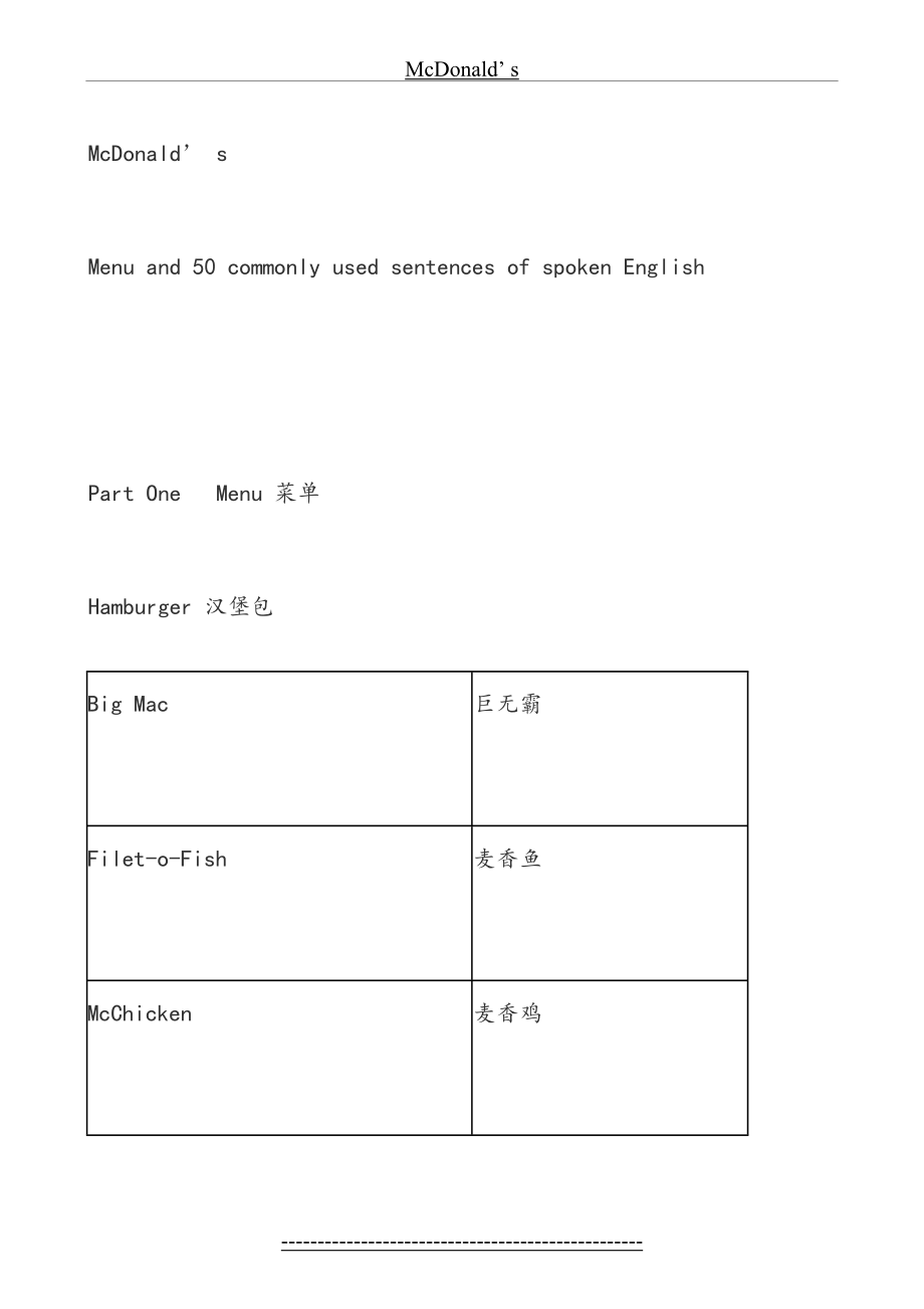 麦当劳-肯德基-菜单英语-服务英语.doc_第2页