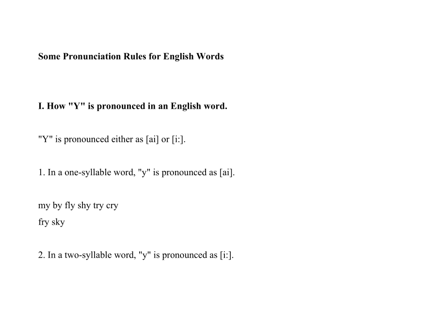 Pronunciation Rules for English Words.docx_第1页