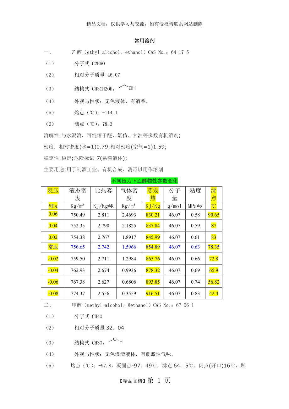 物性参数表.doc_第1页