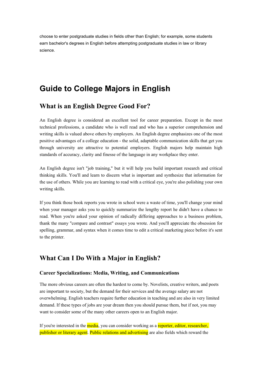 What Are Popular Jobs for Graduates with an English Major.doc_第2页