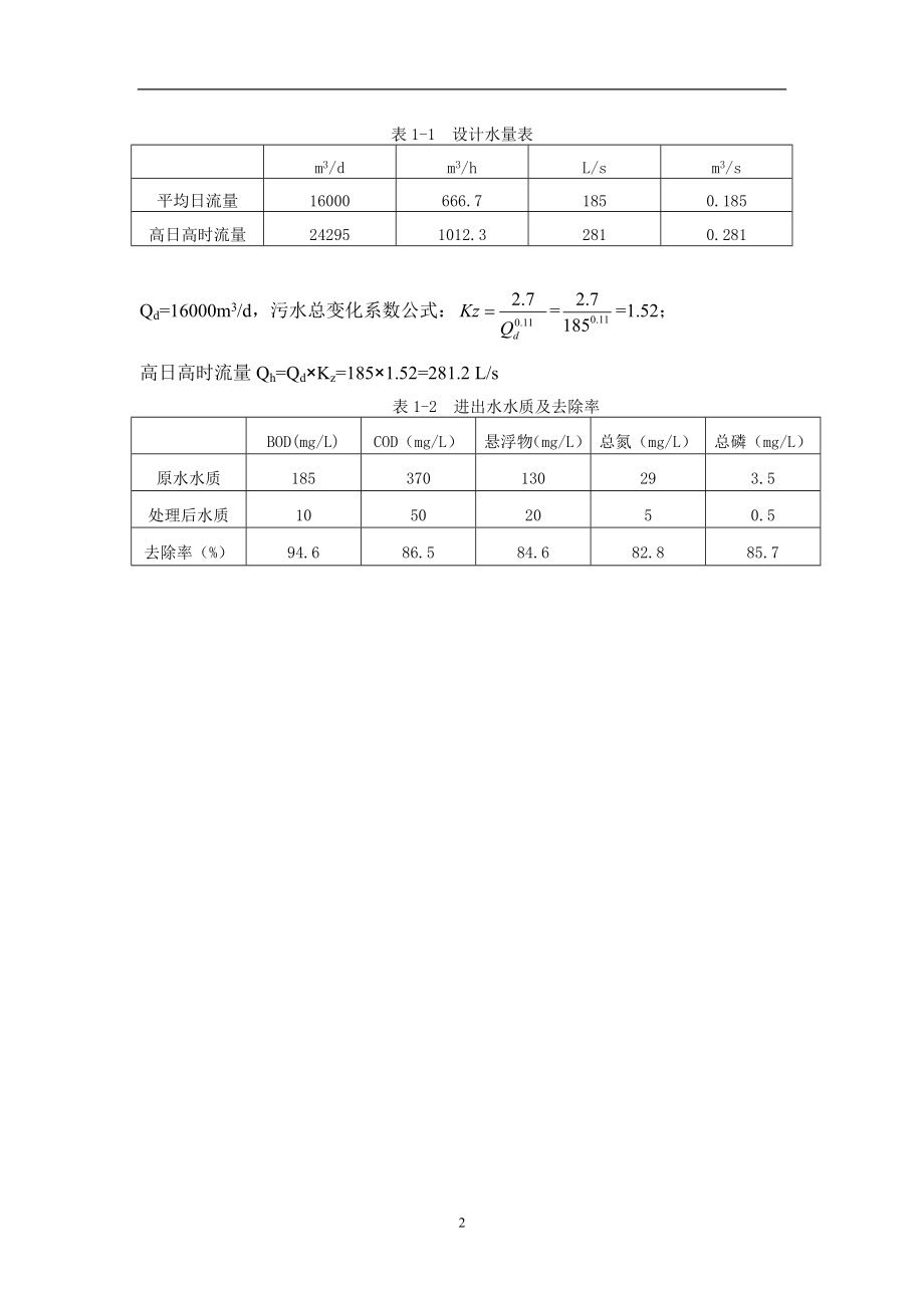 二级污水处理厂毕业设计.docx_第2页