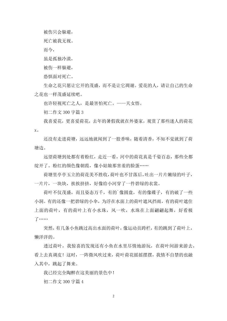 精选初二作文300字汇编六篇.docx_第2页