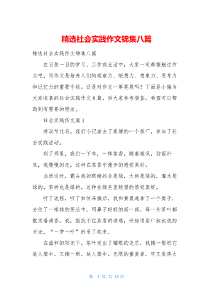 精选社会实践作文锦集八篇.docx