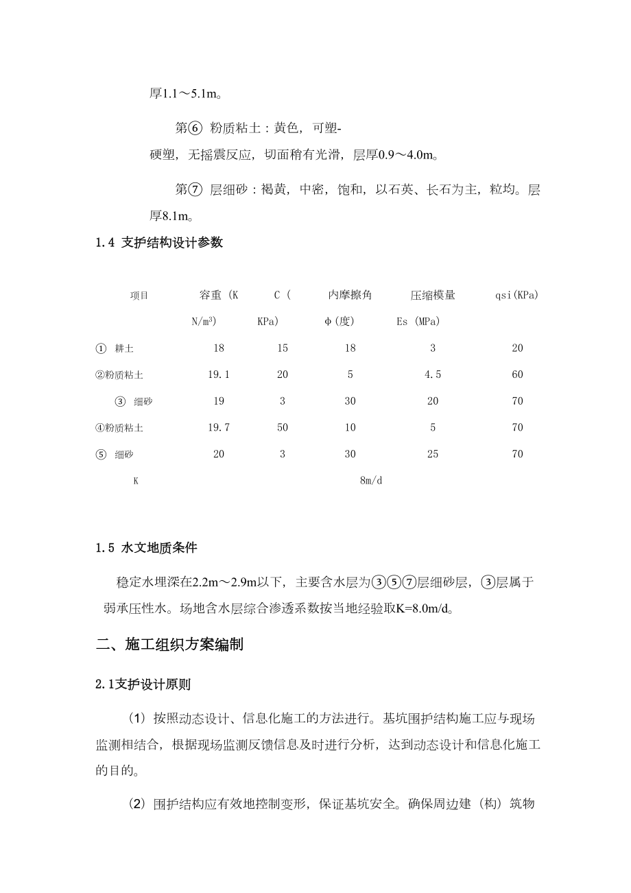 昌黎县汇文东街基坑支护施工组织设计.docx_第2页