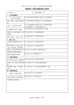 深基坑工程巡视检查记录表.doc