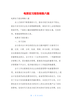 电算实习报告锦集六篇.docx