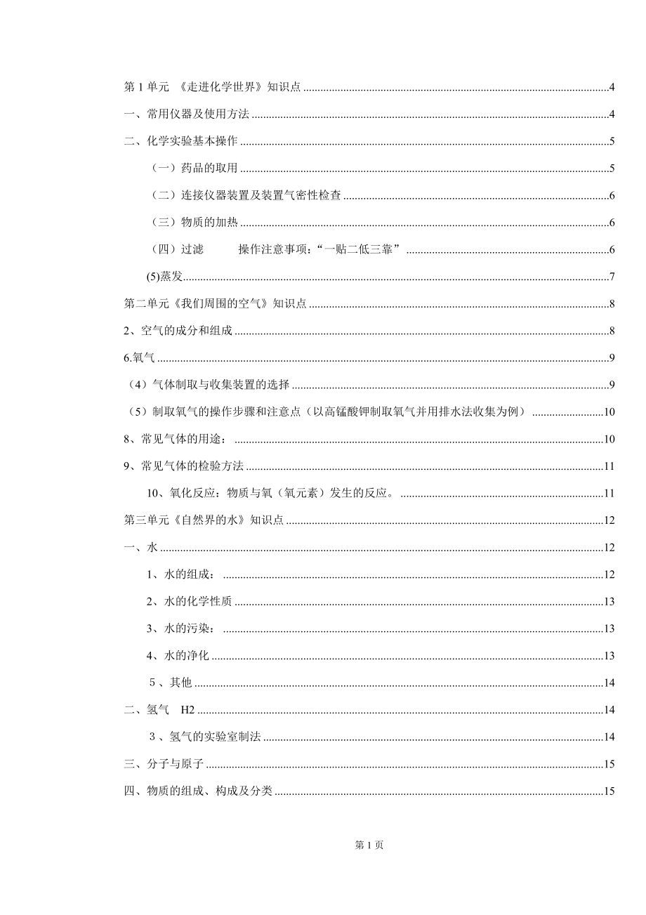 人教版初中化学知识点总结【精品推荐】.docx_第1页