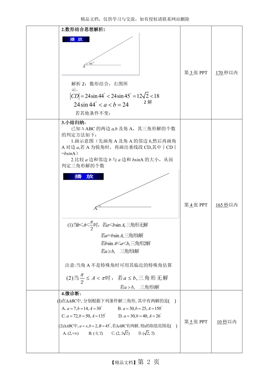 正弦定理解三角形时解的个数.doc_第2页