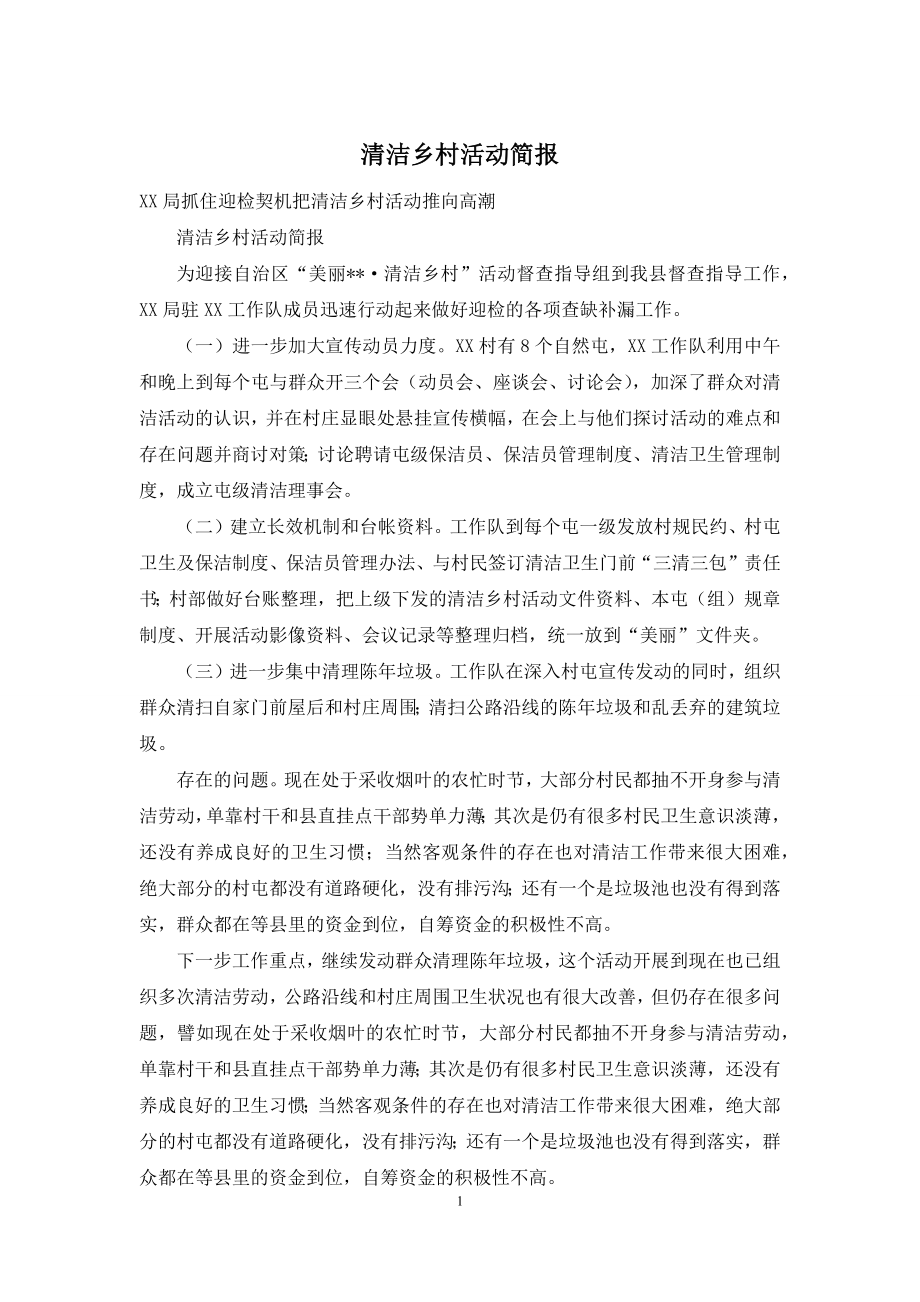 清洁乡村活动简报.docx_第1页