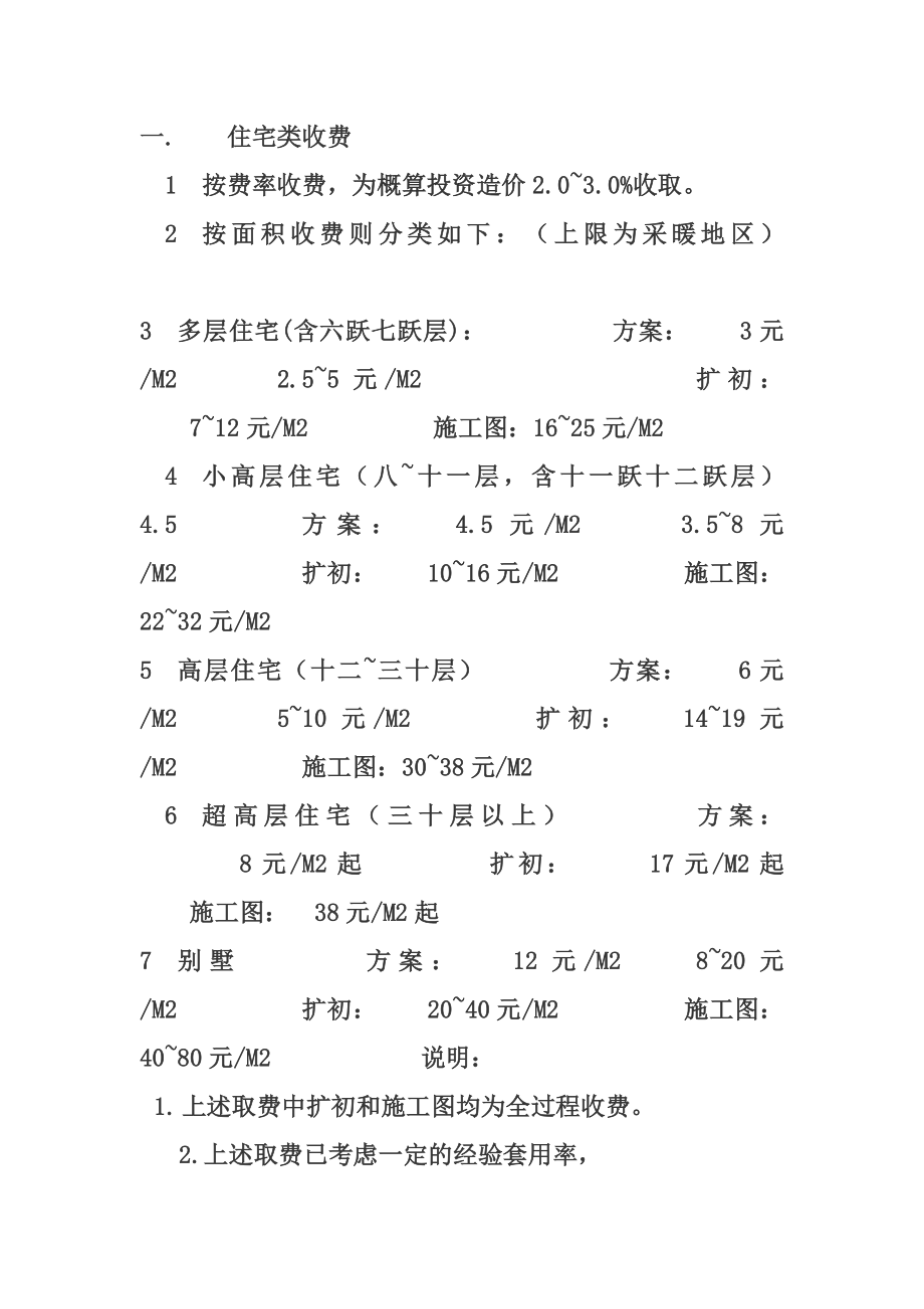 国家建筑规划设计收费标准.doc_第2页