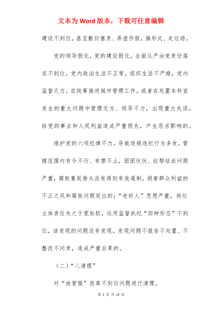 一问责八清理专项整治行动实施方案.docx_第2页