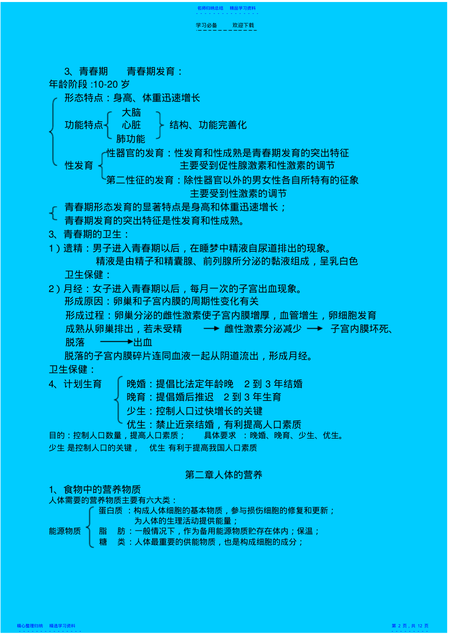 2022年七年级下生物总复习 .pdf_第2页