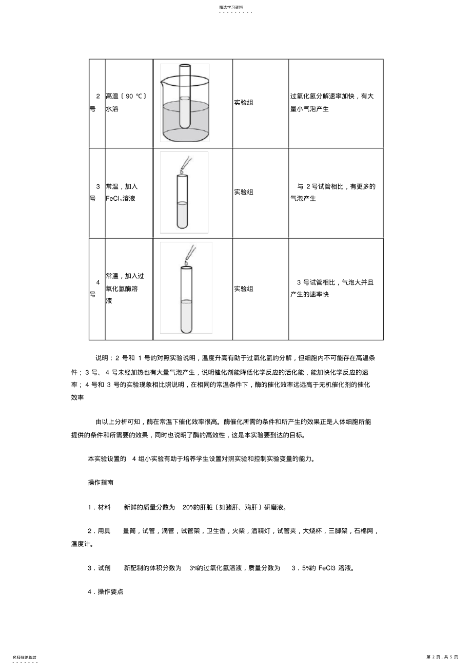 2022年比较过氧化氢在不同条件下的分解 .pdf_第2页