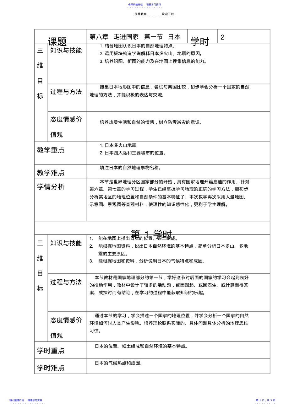 2022年七年级下学期地理教案 .pdf_第1页