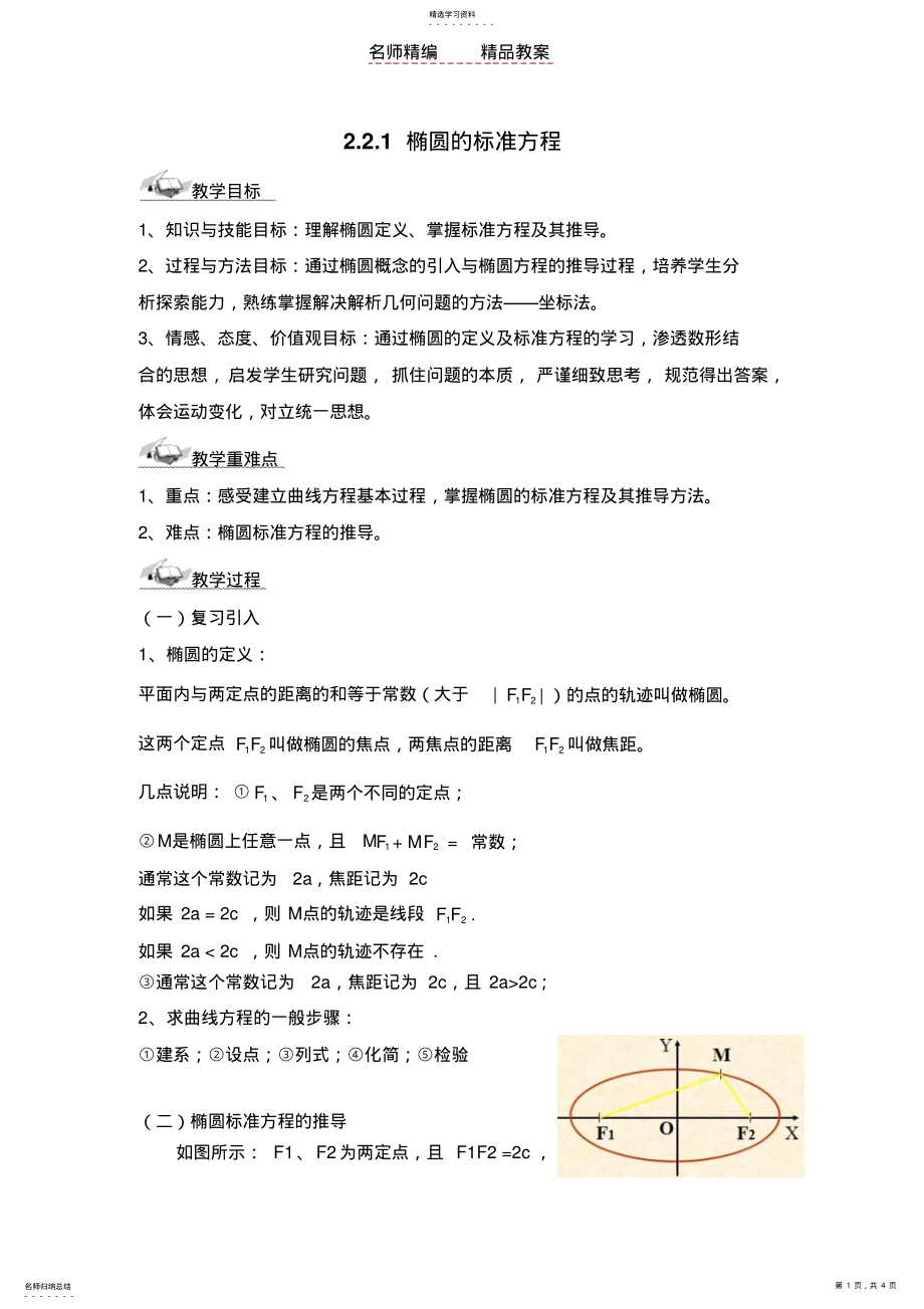 2022年椭圆的标准方程 .pdf_第1页