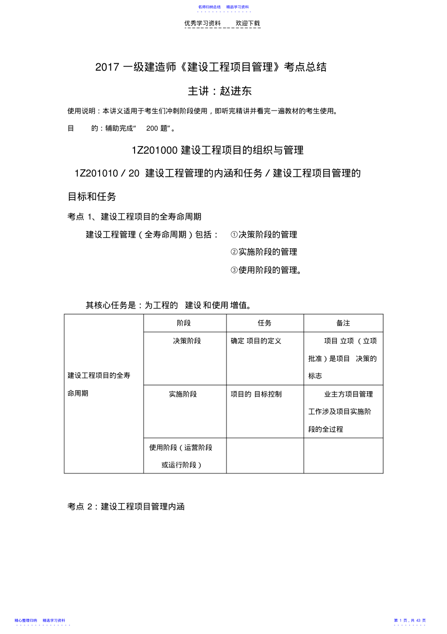 2022年一级建造师考点总结 .pdf_第1页