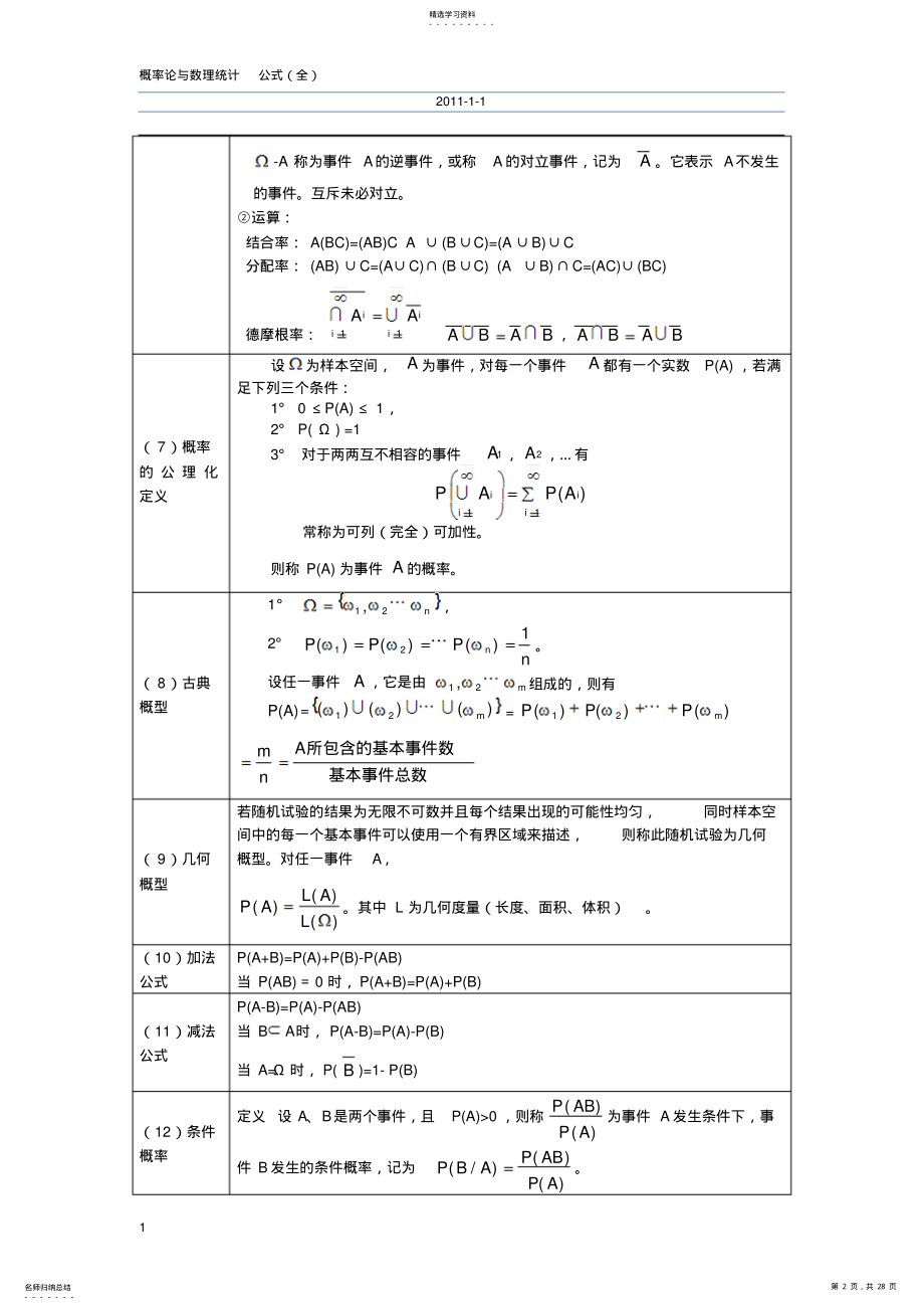 2022年概率论与数理统计公式整理3 .pdf_第2页