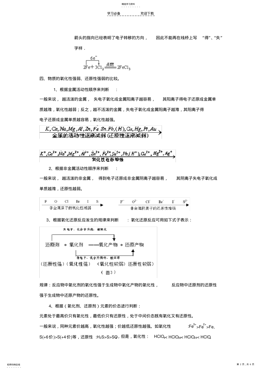 2022年氧化还原反应知识点归纳及练习 .pdf_第2页