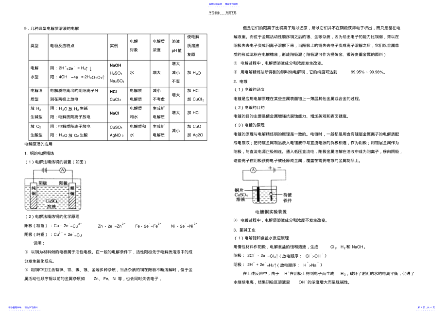 2022年一轮复习电解池教案 .pdf_第2页