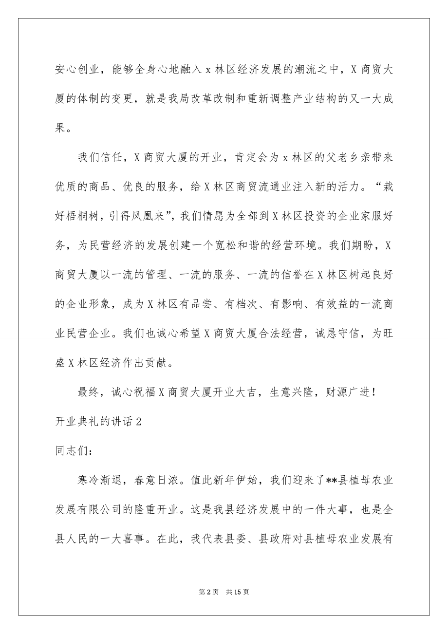 2022开业典礼的讲话.docx_第2页