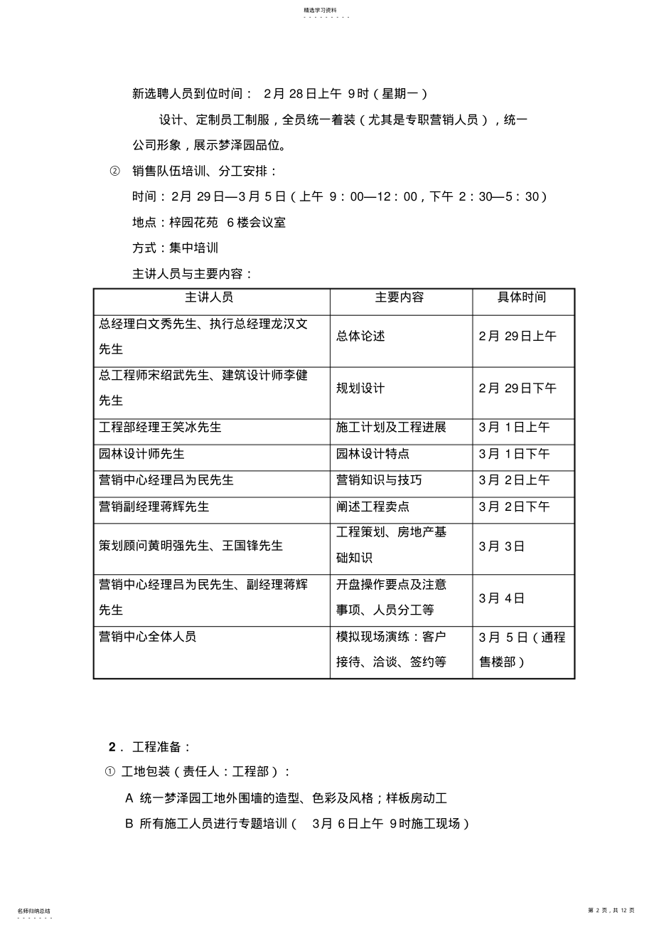 2022年梦泽园开盘策划实施专业技术方案 .pdf_第2页