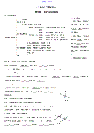 2022年七年级数学下册知识点总结【人教版】 .pdf