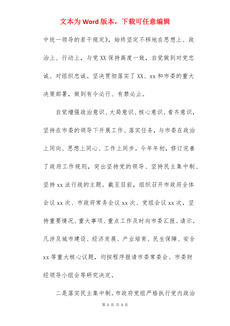 某市人民政府党组年度工作总结及下一年工作安排.docx_第2页