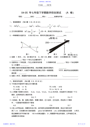 2022年七年级下学期期末数学综合测试题 .pdf