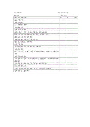 幼儿园管理制度运营资料 幼儿园常用表格 6岁幼儿发展检核表.doc