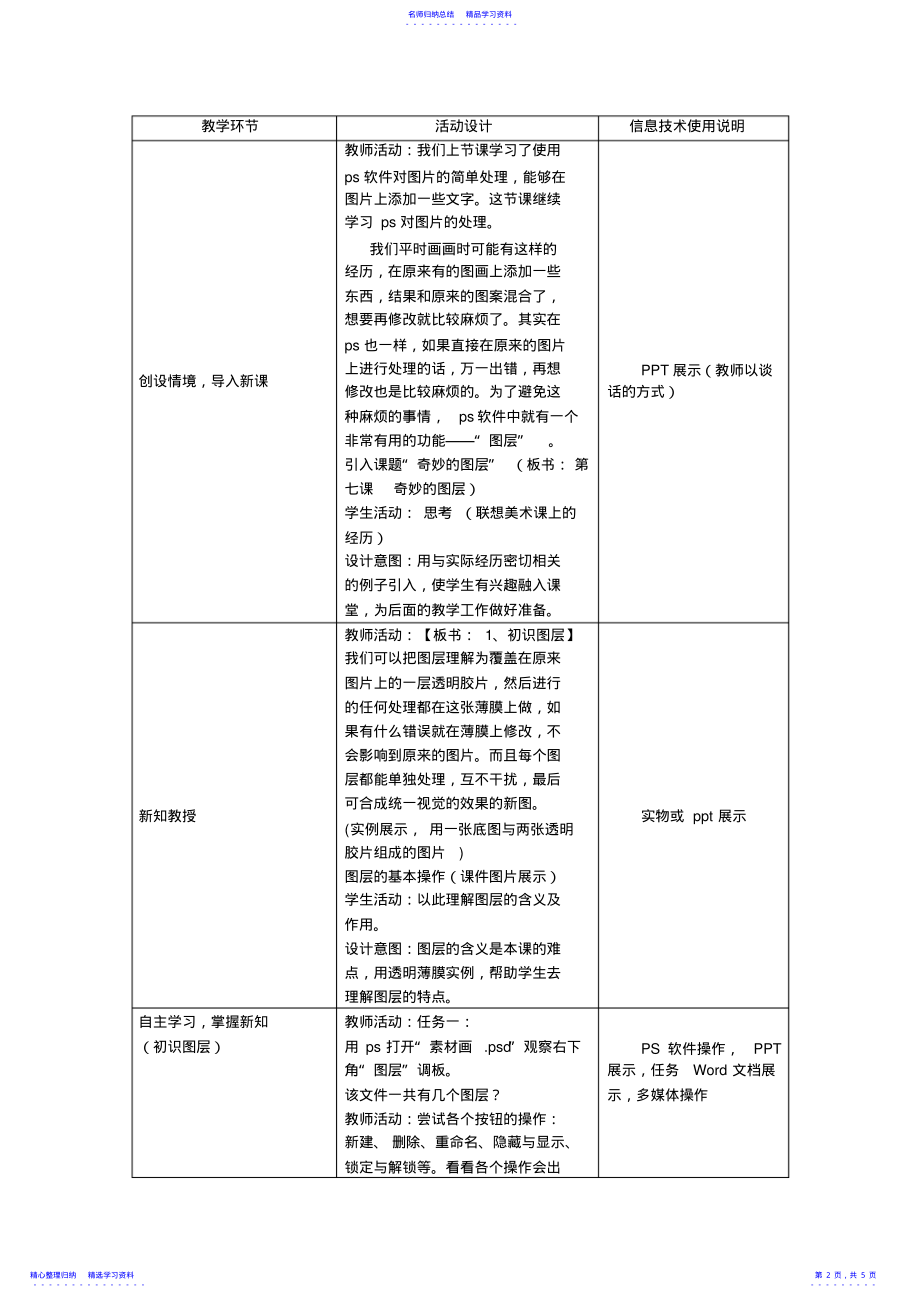 2022年七年级信息技术奇妙的图层教学设计 2.pdf_第2页