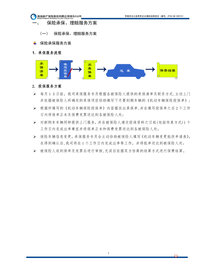 保险承保、理赔服务方案.doc_第1页