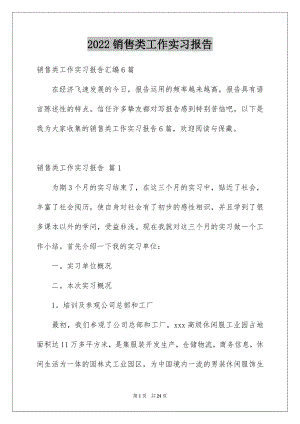 2022销售类工作实习报告例文2.docx