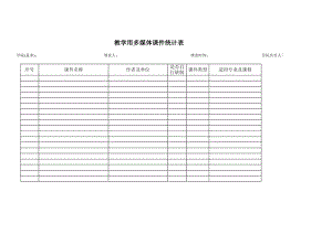 精选行业工作表格数据模板 多媒体课件统计表.pdf