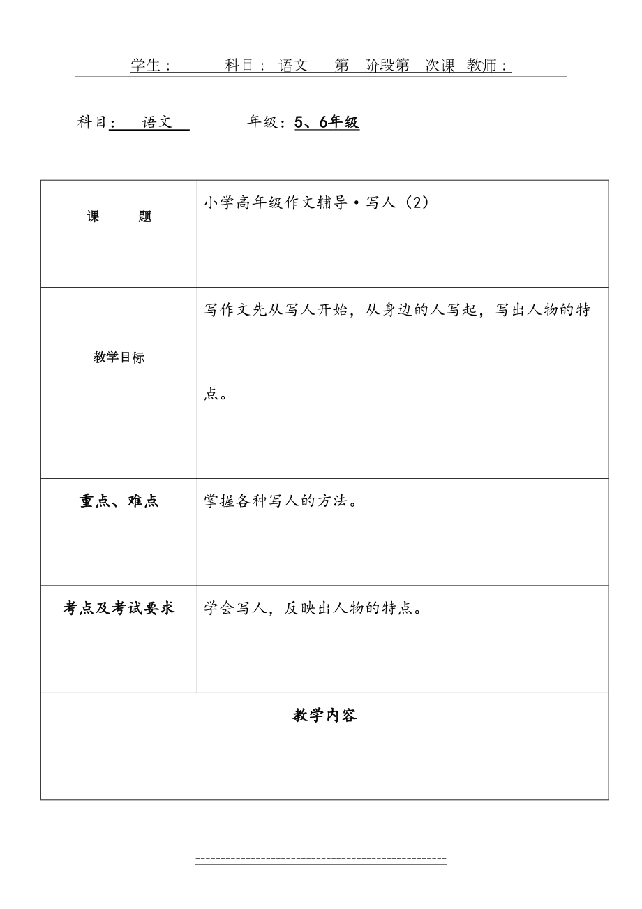 新六年级语文衔接-写人写人作文讲义.doc_第2页