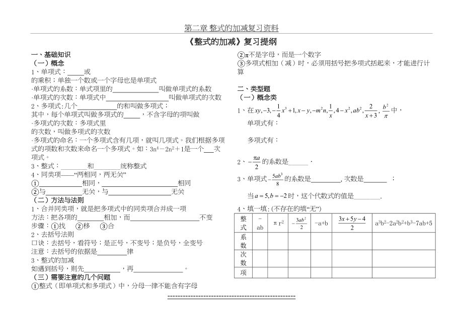 整式的加减复习提纲.doc_第2页