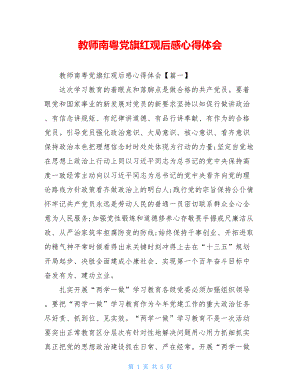 教师南粤党旗红观后感心得体会.doc