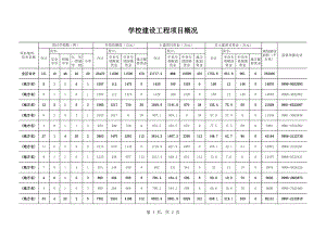 精选行业工作表格数据模板 学校建设工程项目概况.pdf