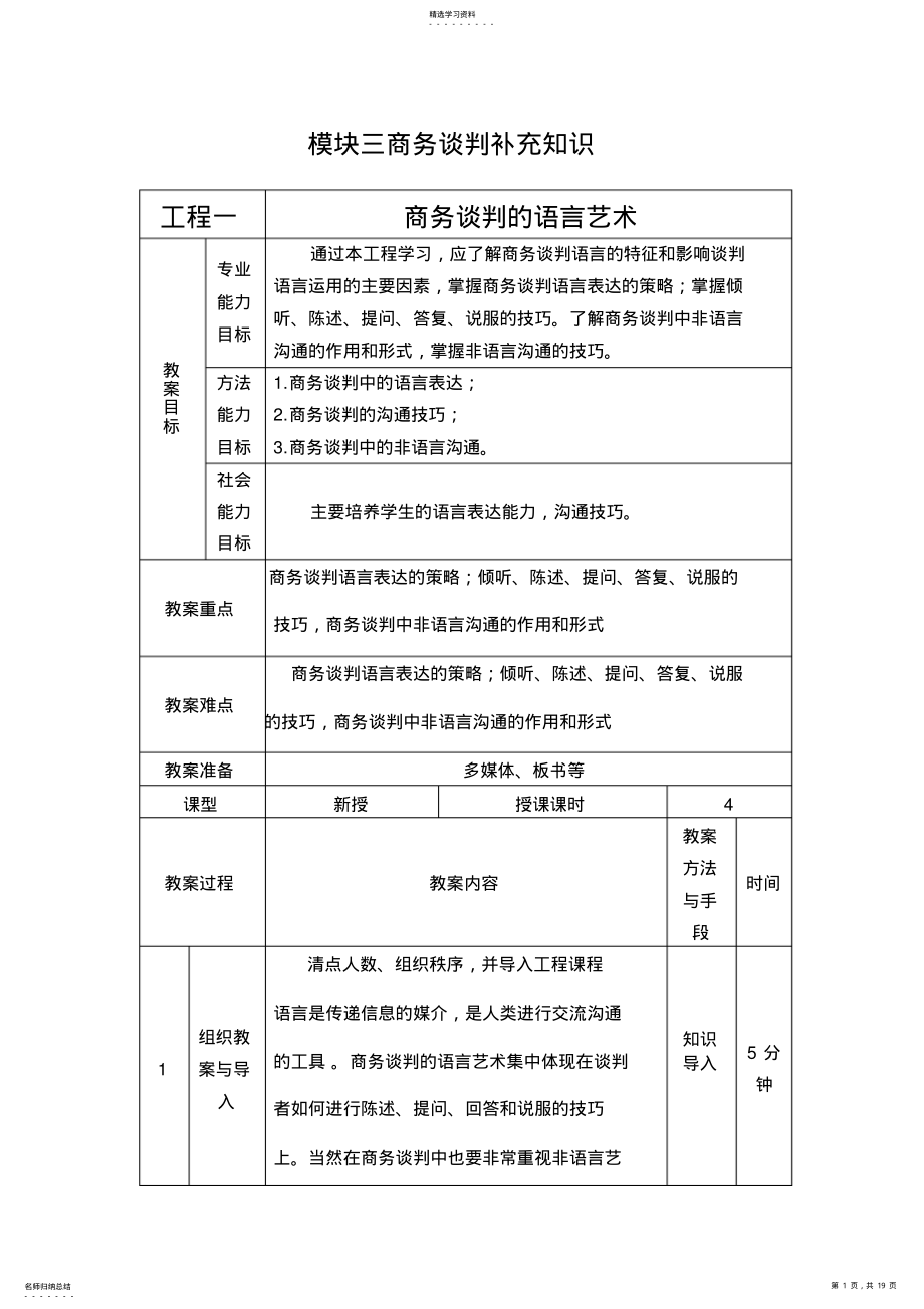 2022年模块三商务谈判补充知识 .pdf_第1页