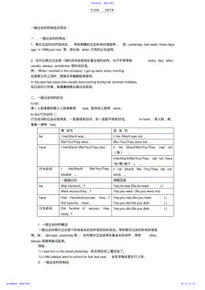 2022年一般过去时的构成及用法 .pdf