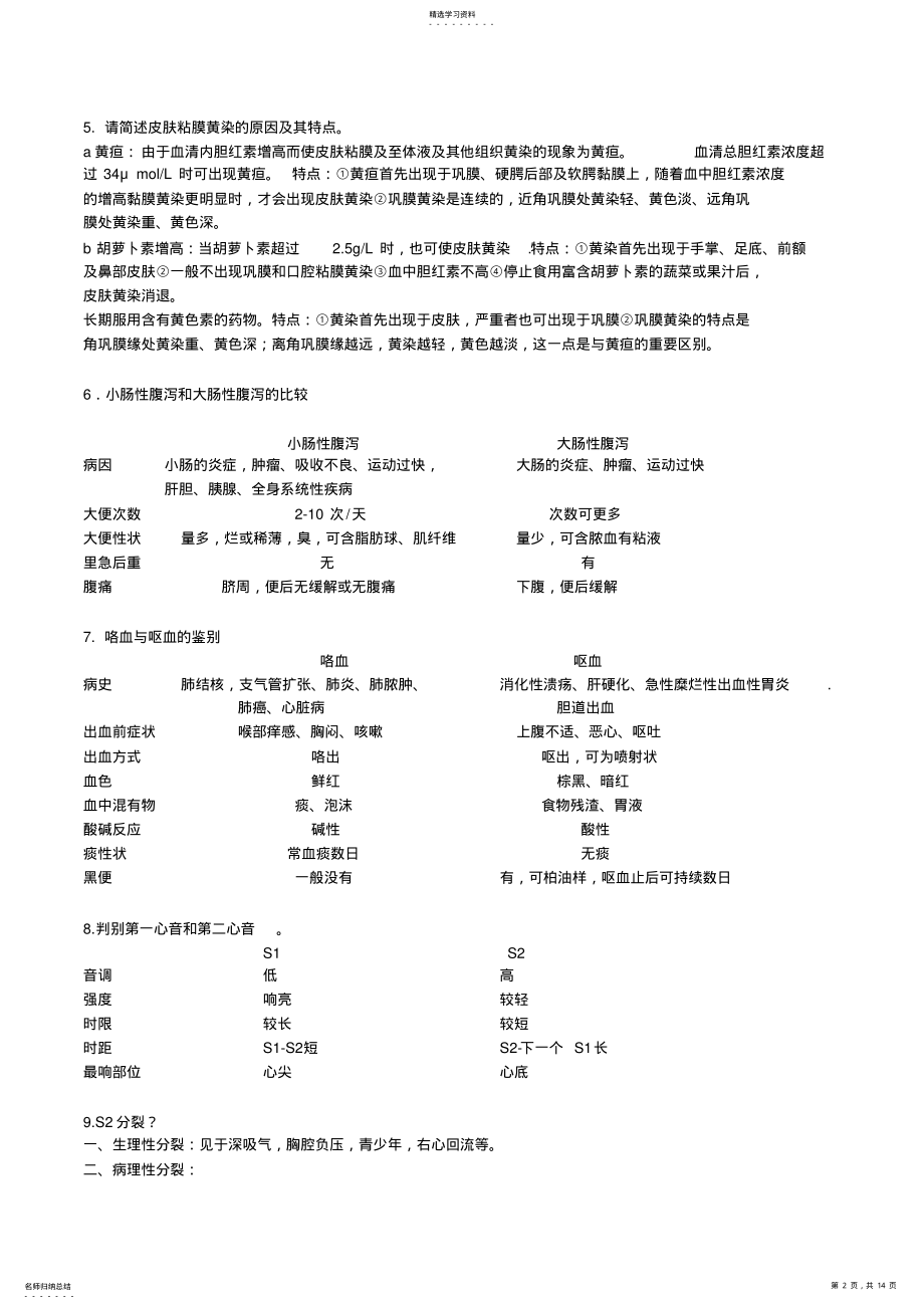 2022年检体诊断学大题整理 .pdf_第2页