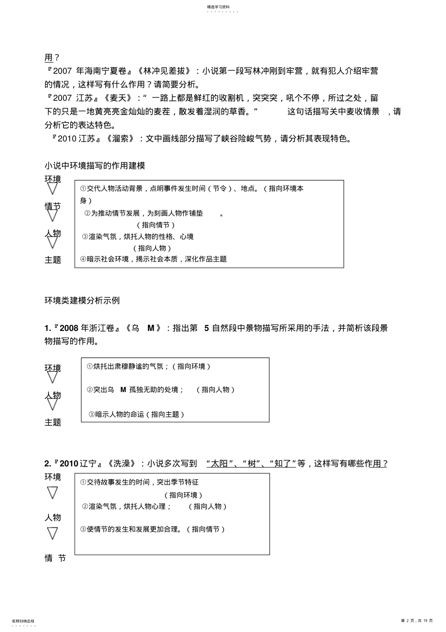 2022年江苏高考小说和散文阅读解题思路万能公式 .pdf_第2页