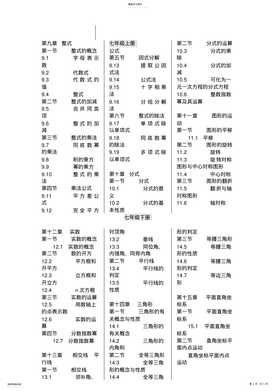 2022年沪教版初中数学目录 .pdf_第2页